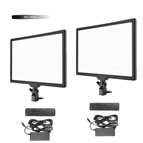 14 tommer Fotografi LED-panel, Justerbar farvetemperatur, Fjernbetjent,2 pcs Lys