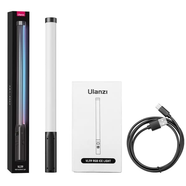 RGB Håndholdt Lys, Justerbar Farvetemperatur 2500K-9000K, 70 minutters Batterilevetid,VL119RGB