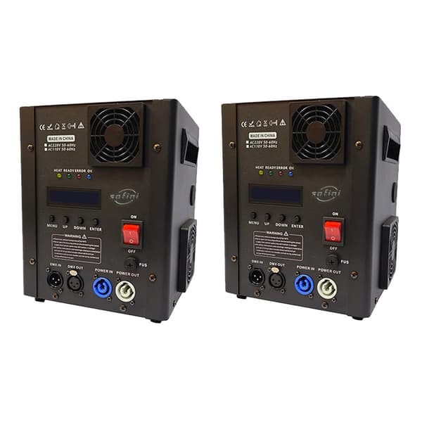 Kall Funksmaskin, 700W, DMX512 Kontroll, Justerbar Sprayhöjd,2 Maskin, 600W