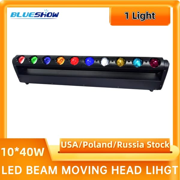 LED Liikkuva Pään Stage Valo, 10x40W RGBW Kokoonpano, Monipuolinen DMX Ohjaus,1 Valo