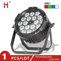 Miniatyrbillede 2 af 2: Vandtæt LED Par Lys, 18X18W RGBWA+UV, DMX512 Kontrol,IP65 4-I-1, EU stik