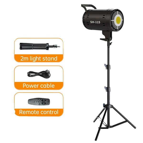 Bowens videostudio-kit, 115W ljusstyrka, fjärrkontroll aktiverad,1st 115w Stativ