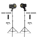 Miniatyrbillede 2 af 2: Fotograferingslys Kit, Dæmpbar LED Lampe, Justerbart Stativ,2ps Tripod Kit