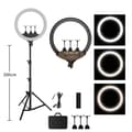 Miniatyrbillede 2 af 2: Ring Light Kit, 5600 K Farvetemperatur, Justerbar Lysstyrkeområde,200 cm stativ Kit-a