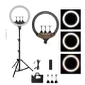 Miniatyrbillede 1 af 2: Ring Light Kit, 5600 K Farvetemperatur, Justerbar Lysstyrkeområde,200 cm stativ Kit-a