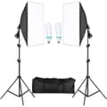 Miniatyrbillede 1 af 2: Fotografi Softbox Belysningskit, Rektangulær Form, Robust Lystativ,135W pærer