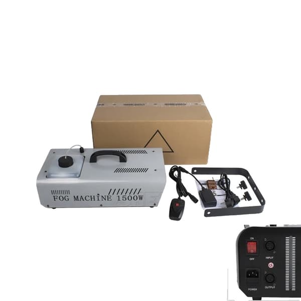 Røgmaskine, 1500W Strøm, Fjernbetjening & Ledningskontrol, 1500W, EU-stik