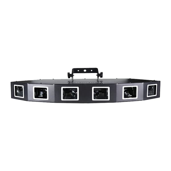 DJ Laserlysprojektor, RGB 500mw Lasere, 10 DMX kontrolkanaler,sort, EU-stik