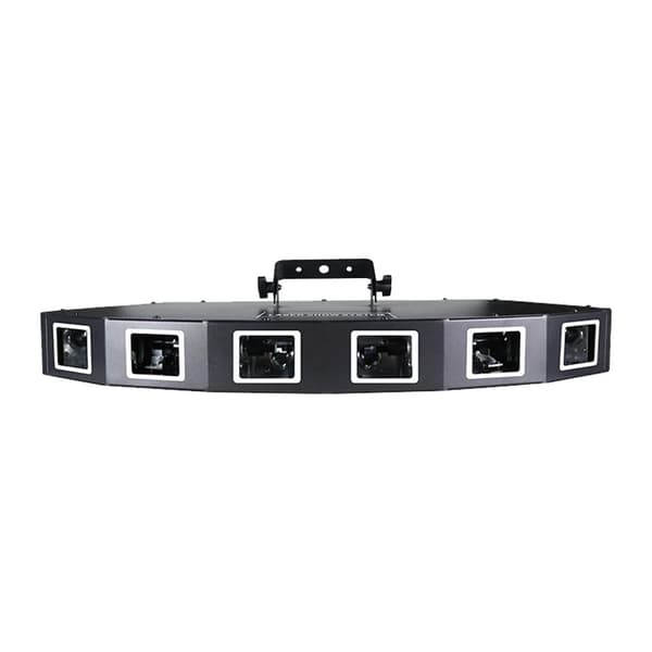 DJ Laserlysprojektor, RGB 500mw Lasere, 10 DMX kontrolkanaler,sort, EU-stik
