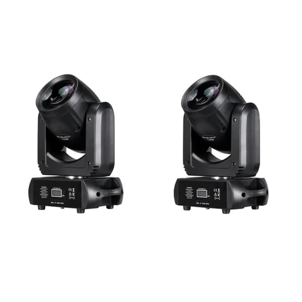 LED Moving Head Lys, 150W Strøm, Stråle og Spot Lys Effekter, 2 stk 150W Beam Spot, EU-stik