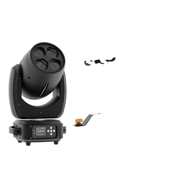 LED Moving Head Lys, Zoom Funktion, RGBW Farveblanding, 4x40w, EU-stik