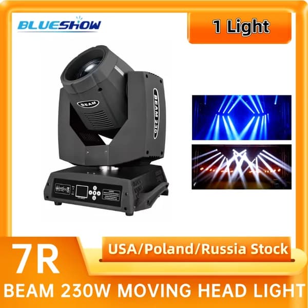 Flyttbar strålkastare, 230W effekt, Sharpy Beam-teknik, 1 Ljus