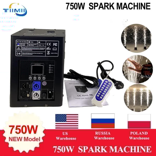 750W Kold Funkmaskine, DMX512 Kontrol, 1-5 Meter Sprøjtehøjde,1 Maskine, Hvid