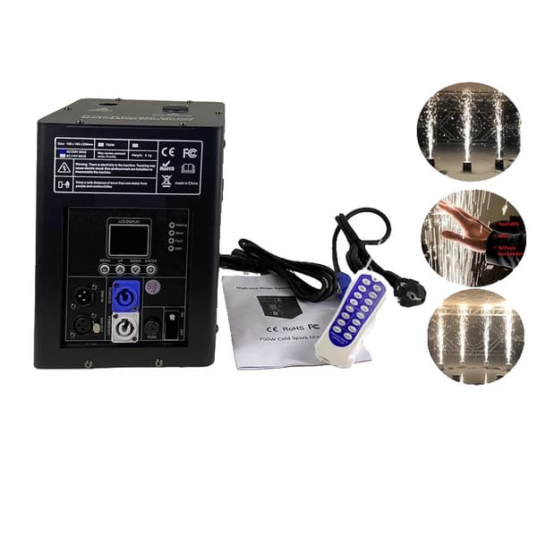 750W Kold Funkmaskine, DMX512 Kontrol, 1-5 Meter Sprøjtehøjde,1 Maskine, Hvid