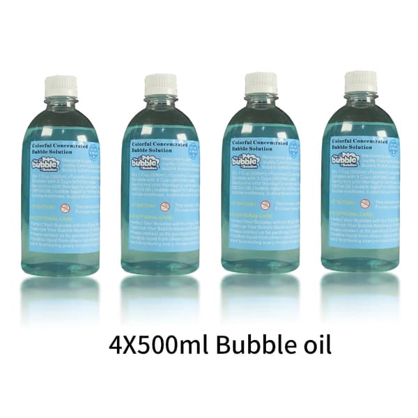 LED Bubble Mist Maskine, 1500W Effektudgang, 4 Farve LED'er,EU-stik, Bobleolie