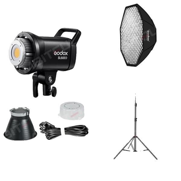 Godox SL60IID COB LED Videolys, Dagslys 5600K, Trådløs Kontrol,SL60IID Kit 5