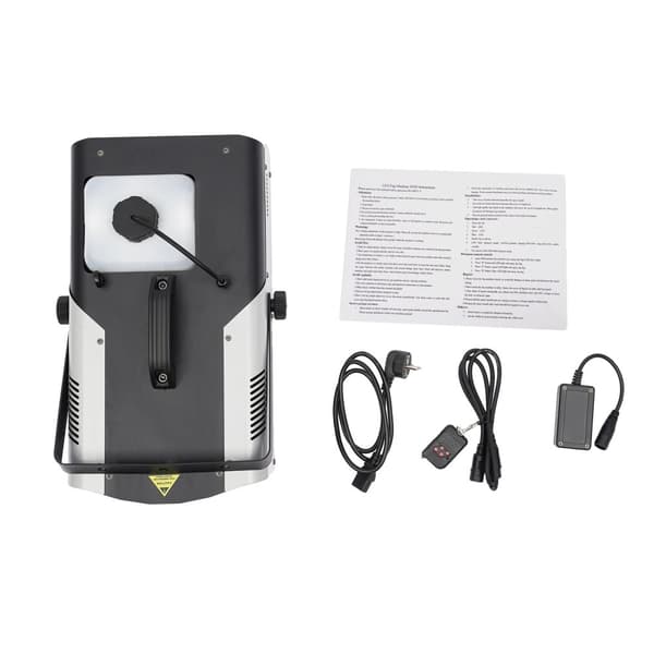 RGB LED Tågemaskine, 1500W Opvarmning, Fjernbetjening,sort