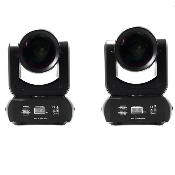 LED Moving Head Lys, 150W Strøm, Stråle og Spot Projektion, 2 stk 150W, EU-stik
