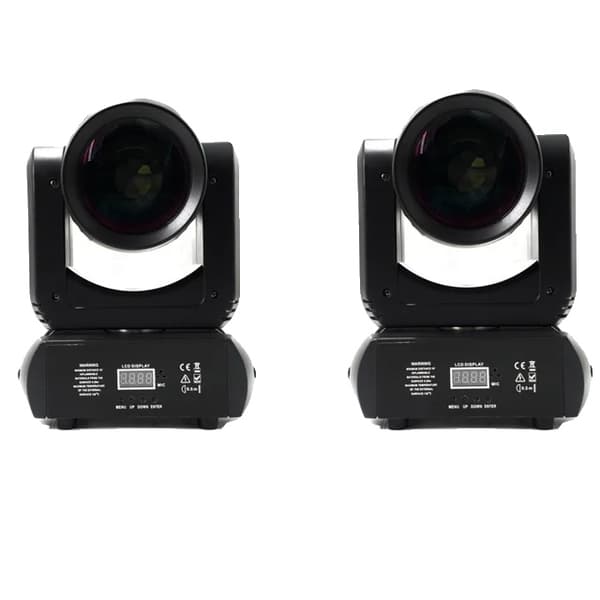 LED Moving Head Lys, 150W Strøm, Stråle og Spot Projektion, 2 stk 150W, EU-stik