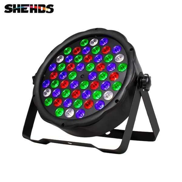 LED Par Lys, RGBW Farveblanding, DMX Kontroller, 1 stk, EU-stik