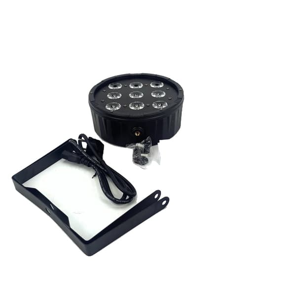 LED Par-ljus, RGBWA UV-färgblandning, SlimPar-design, 9x18W, EU-Stecker