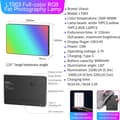 Miniatyrbillede 2 af 2: 15W RGB LED Video Light, 8000mAh batteri, justerbar farvetemperatur 2500-9000K,LT003LT003