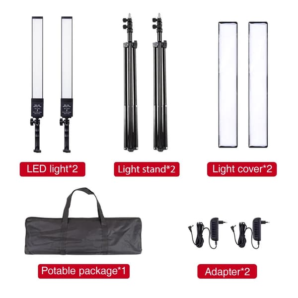 Fotografi Belysningskit, Bi-farvet 3200K-5500K, Justerbar Lysstyrke,Fotostudio sæt