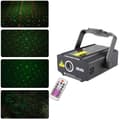 Miniatyrbillede 1 af 2: Laserstjerneprojektor, 4 mønstre, sceneeffektlys, L19 Stars Remote, EU-stik