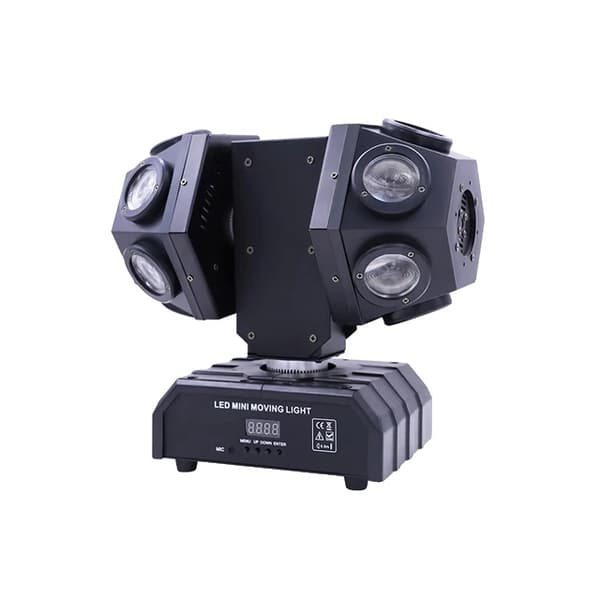 LED Moving Head Lys, Super Beam Effekt, RGBW Farveblanding, 1PCS scenebelysning, EU-stik