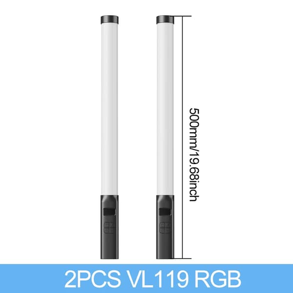 RGB Håndholdt Lyskæp, 2500-9000K Farvetemperatur, 20 Dynamiske Lyskilder,2STK VL119 RGB