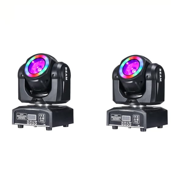 Flytbart LED-scenelys, 60W Beam, RGB 3i1 Halo, 2 lys 60W BEAM, EU-stik
