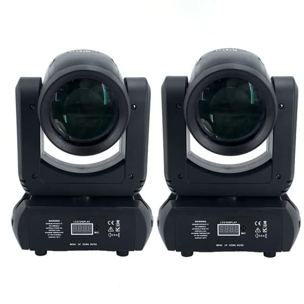 LED Moving Head Lys, 150W Strøm, Stråle og Spot Effekter, 2 stk 150w lys, EU-stik