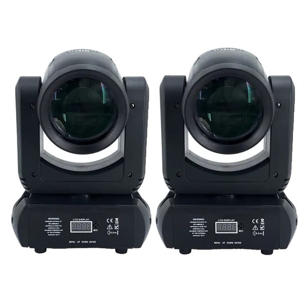 LED Moving Head Lys, 150W Strøm, Stråle og Spot Effekter, 2 stk 150w lys, EU-stik