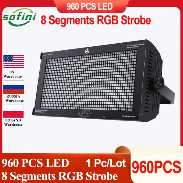 RGB Strobovalo, 250W Teho, DMX-512 Ohjaus,1 Valo