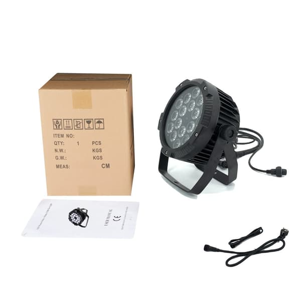 LED Par Lys, IP65 Vandtæt, DMX512 Kontrol, vandtæt 18x12W, EU-stik