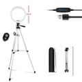 Miniatyrbillede 1 af 2: Selfie Ring Light, Justerbar Tripod Stativ, Dæmpbar 3 Farver, 10 tommer grå