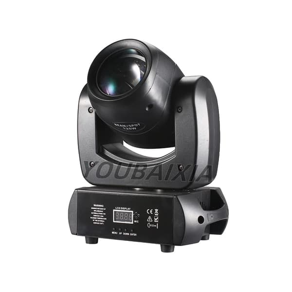 LED Moving Head Lys, 120W Strøm, Roto Gobos, Prism Rotation, 120W enhedspris 1 stk, EU-stik
