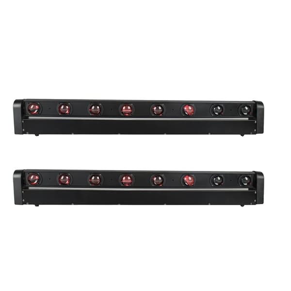 LED Moving Head Belysning, RGBW Farveblanding, Flight Case Inkluderet, 2 stk, EU-stik