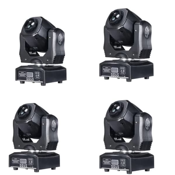 LED Moving Head Lys, 75W Super Lys, 3 Prism Gobo Stråle, 4 stk 75w