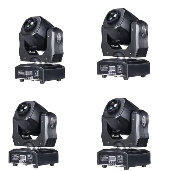 LED Moving Head Lys, 75W Super Lys, 3 Prism Gobo Stråle, 4 stk 75w