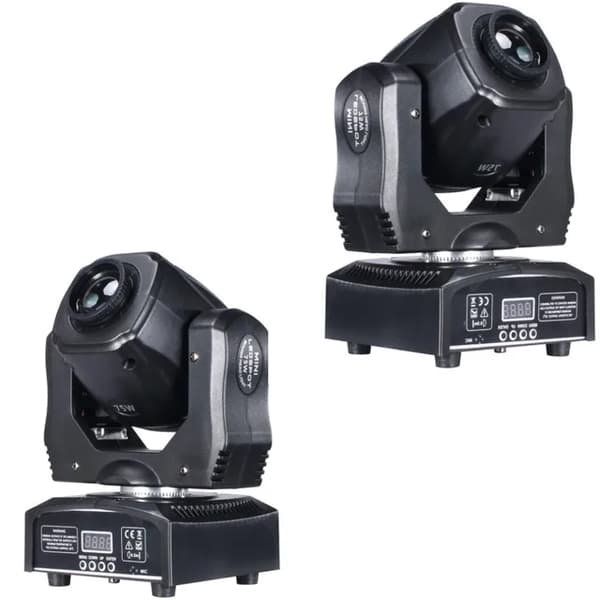 LED Moving Head Lys, 75W Super Lys, 3 Prism Gobo Stråle, 2 stk 75w