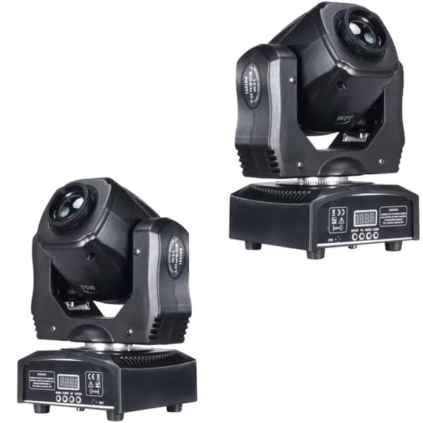 LED Moving Head Lys, 75W Super Lys, 3 Prism Gobo Stråle, 2 stk 75w