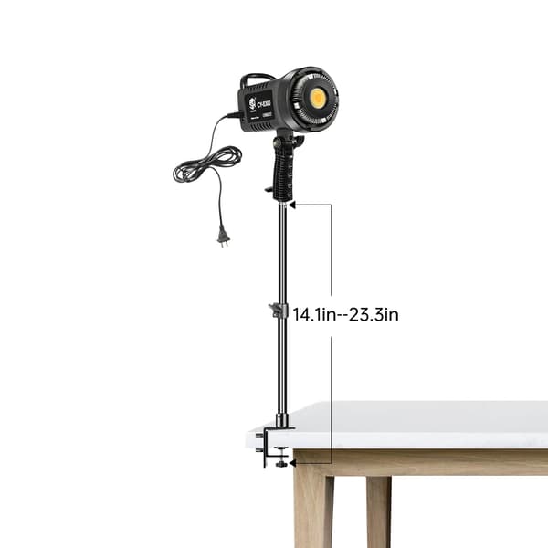 Fotografering LED Video Lys, Justerbar 1000-9000K Farvetemperatur, Høj CRI 95,Med skrivebordsklip A