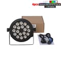 Miniatyrbillede 2 af 2: LED Par Lys, RGBWA+UV Farveblanding, DMX 512 Kompatibilitet, 4 stk 18x12W, EU-stik