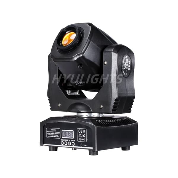 Mini LED Moving Head, 75w Strøm, 8 Gobo Mønstre, 1 stk, EU-stik