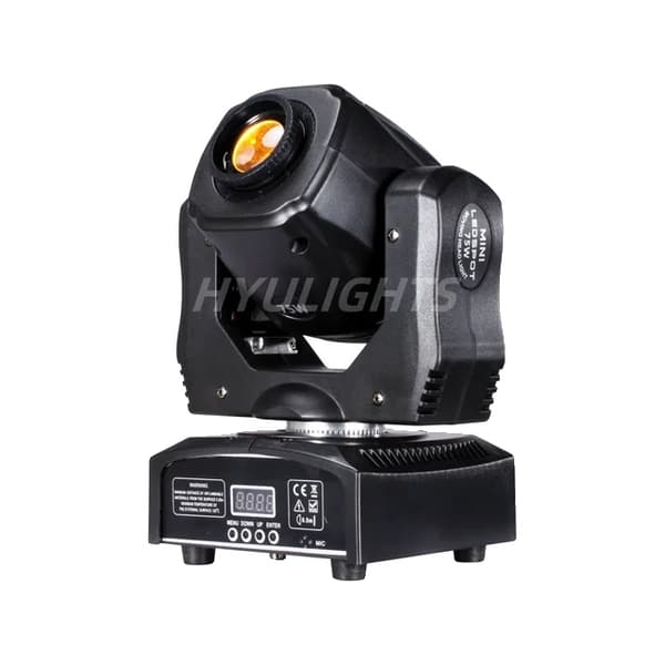 Mini LED Moving Head, 75w Strøm, 8 Gobo Mønstre, 1 stk, EU-stik