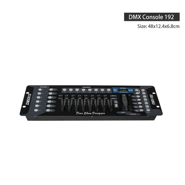 DMX-controller, 192 kanaler, scenelyskontrol, 192 Konsol, EU-stik