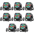 Miniatyrbillede 1 af 2: LED Par Lygter, Livlige RGB Farvevalg, Multifunktionel Fjernbetjening,ZQ01639-8Stk, EU-stik