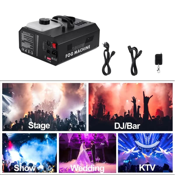 Tågemaskine, 1500W effekt, 2-5m tågeområde,røgmaskine