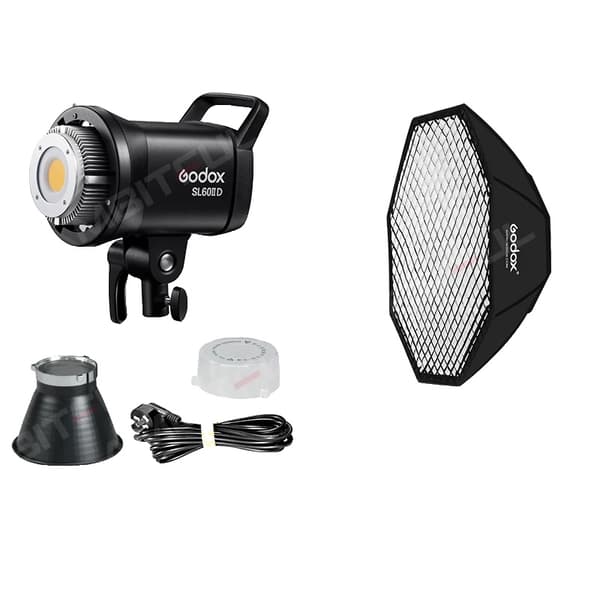 Godox LED Videolys, 5600K Farvetemperatur, 2.4GHz Trådløs Kontrol,SL60IID Kit 4